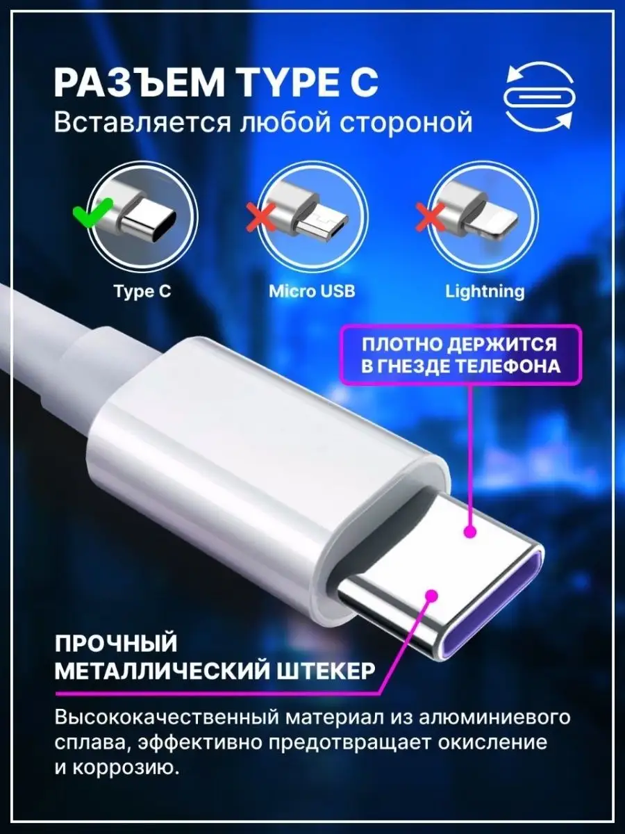 Кабель TYPE C USB 5A для быстрой зарядки, тайп си, Lightning Gadget_Store  98504410 купить за 399 ? в интернет-магазине Wildberries