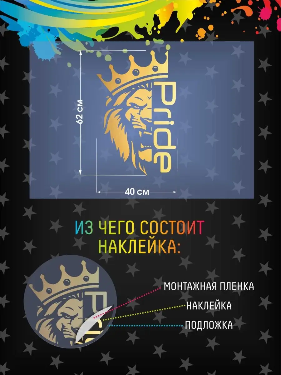 Наклейка на авто / наклейка pride / наклейка на капот авто Panda Stickers  98508286 купить за 612 ₽ в интернет-магазине Wildberries