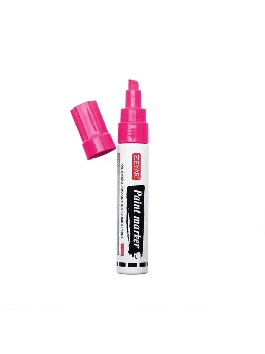 ZEYAR Маркер-краска масляный paint marker 2,5 мм черный, розовый