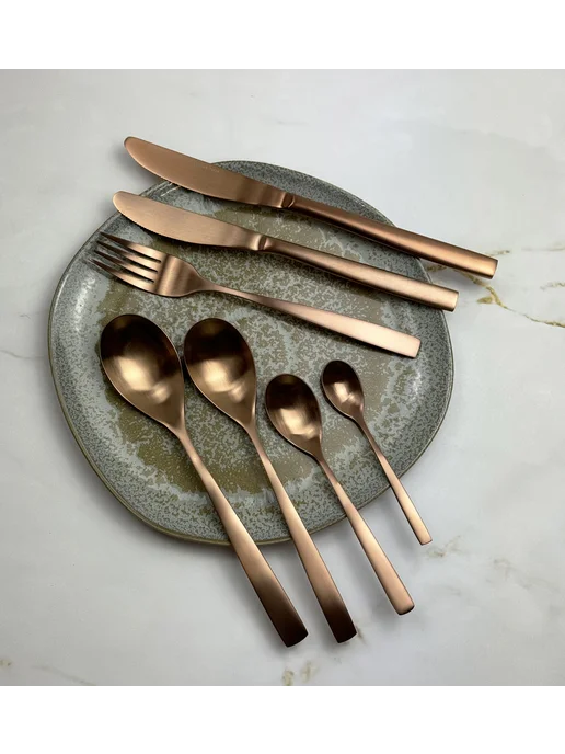 COMAS Вилка десертная Bcn Colors 18% Copper, коричневый, фото 3