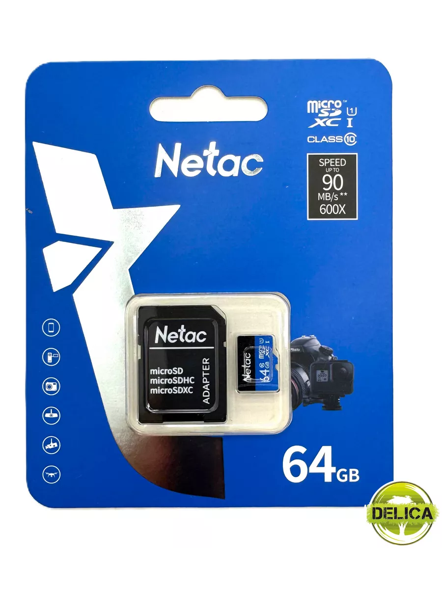 Карта памяти microSDHC 64Gb+SD адаптер NETAC купить по цене 496 ₽ в интернет-магазине Wildberries в Узбекистане ? 98655391