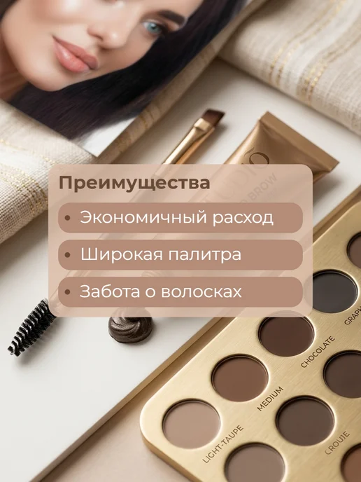 Studio Professional Краска для бровей Графитовая, серый, фото 4