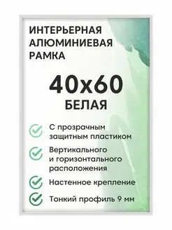 Фоторамка 40х60 см алюминиевая ALTIRO 98661148 купить за 760 ₽ в интернет-магазине Wildberries