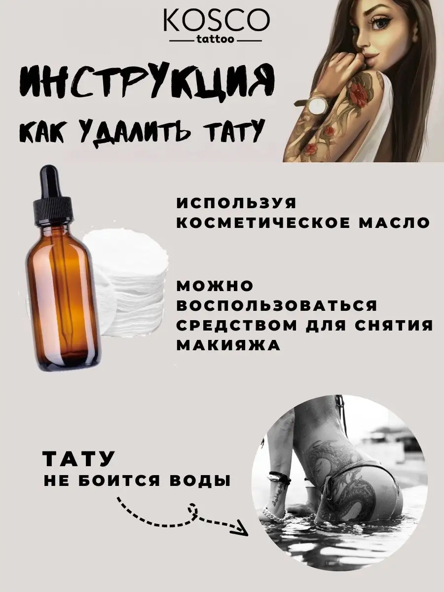 Татуировки переводные временные цветок KOSCO tattoo 98812591 купить за 252  ₽ в интернет-магазине Wildberries