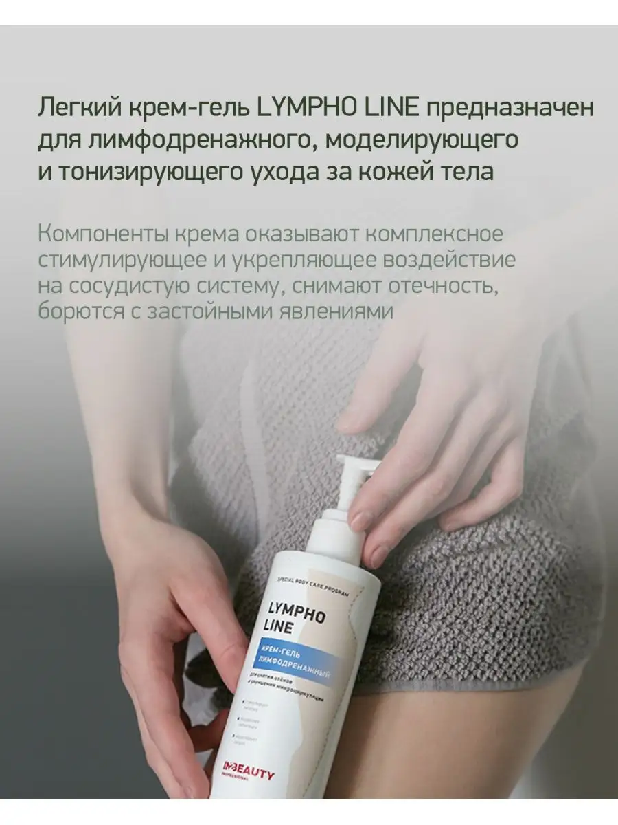 Лимфодренажный крем для тела для снятия отёков IN2BEAUTY Professional  98847913 купить за 387 ₽ в интернет-магазине Wildberries