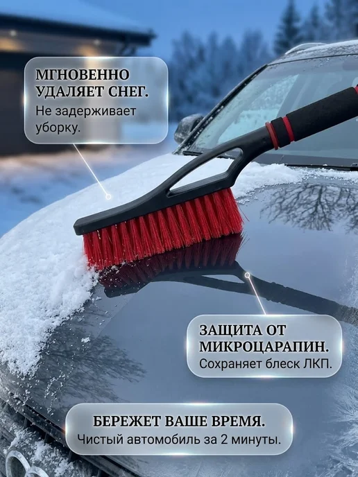 MILIS Щетка скребок для очистки авто от снега, вариант, фото 4