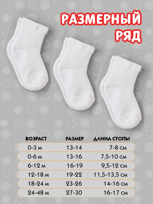 AlexTextile Махровые носки для новорожденных, белый, фото 4