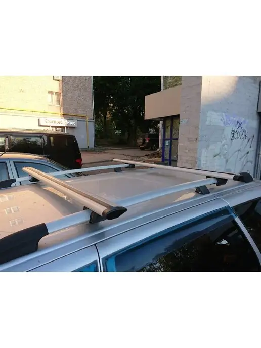 INTER Багажник на рейлинги Лада Калина Lada Kalina крыло, вариант, фото 2