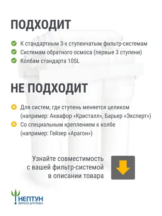 Аквадело Комплект картриджей для фильтра воды Комби, вариант, фото 5