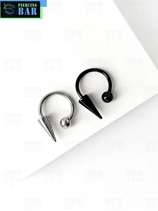 PIERCING BAR Пирсинг циркуляр с большим шипом набор, серый, фото 6
