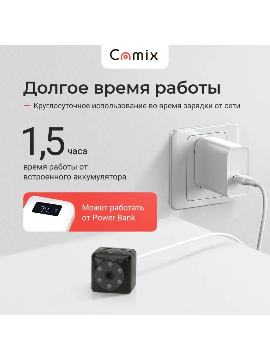 Camix Скрытая камера видеонаблюдения Camix SQ23 мини видеокамера