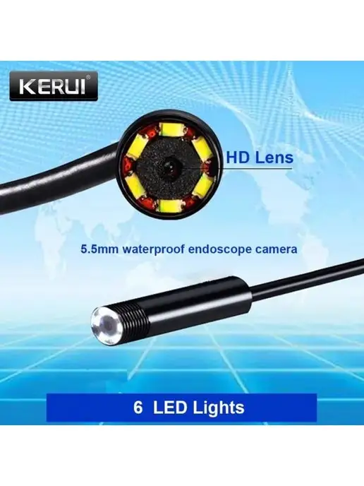 Endoscope Видеоэндоскоп 1 метр для смартфона Андроид машины сантехники, 1 м, фото 4