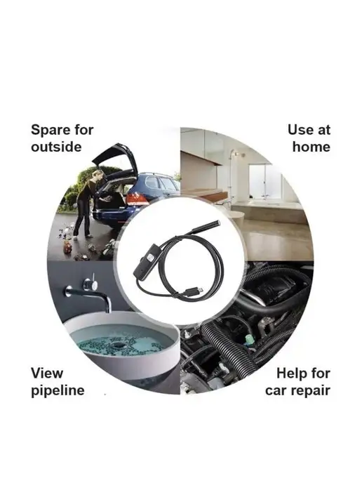 Endoscope Видеоэндоскоп 1 метр для смартфона Андроид машины сантехники, 1 м, фото 6
