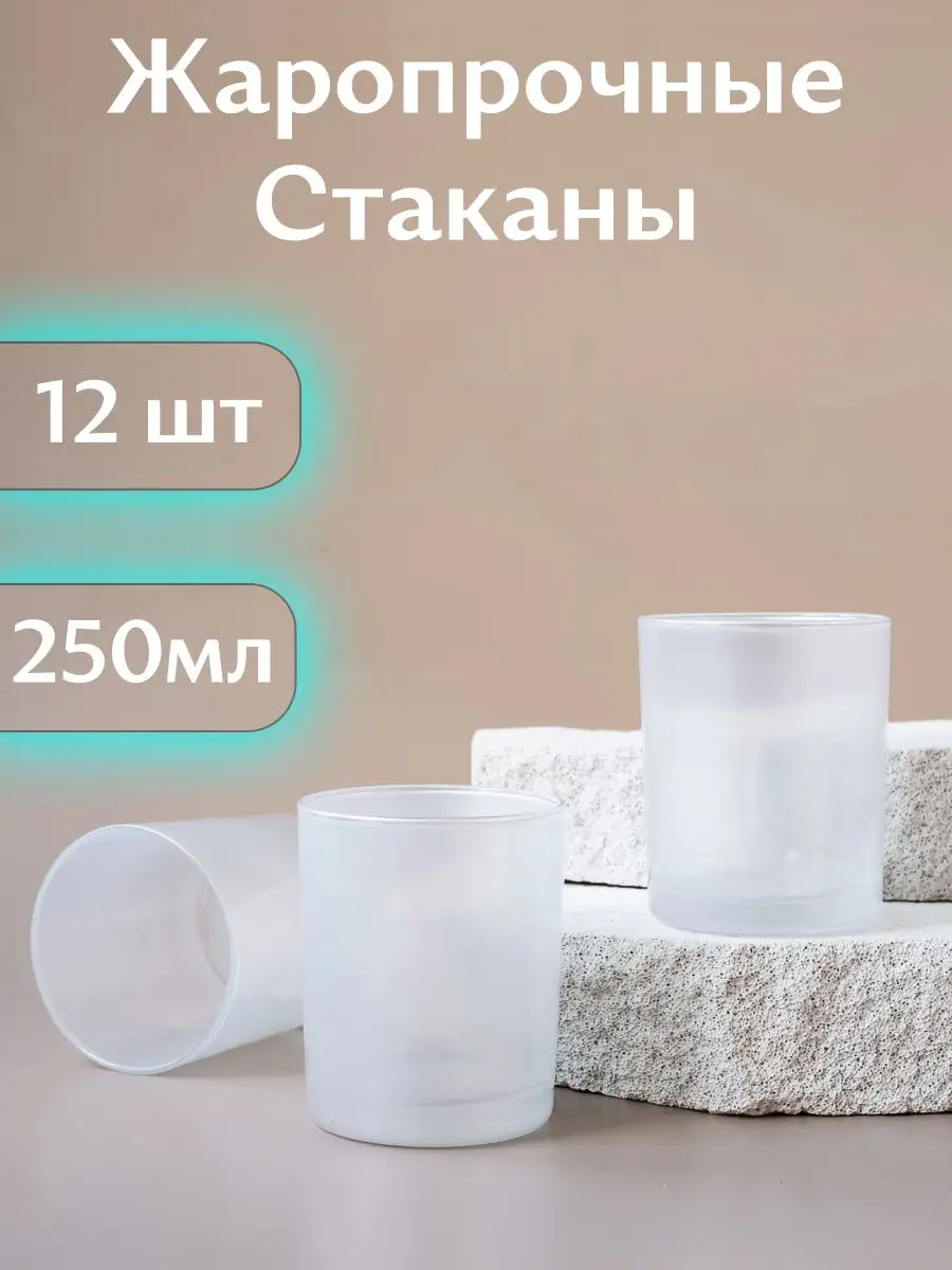 Стакан для свечей стеклянный 12 шт MONO HOME 99485195 купить за 3 567 ₽ в  интернет-магазине Wildberries