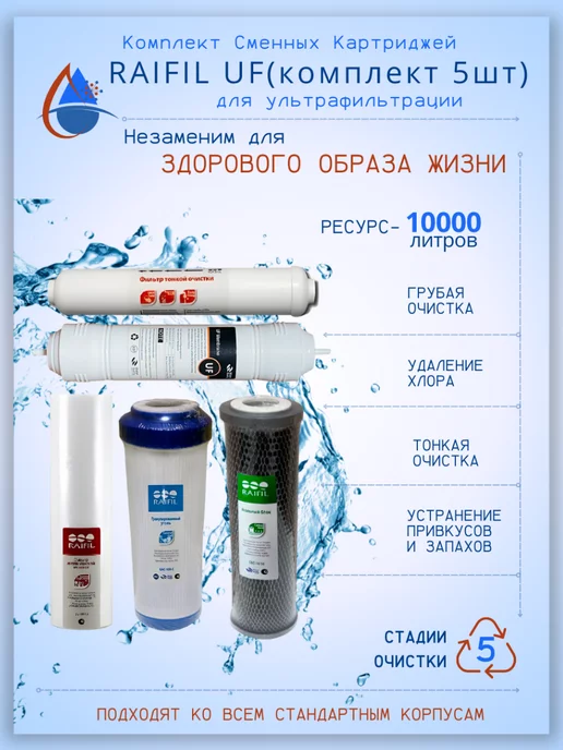 Raifil Комплект картриджей для фильтра Novo 5, вариант