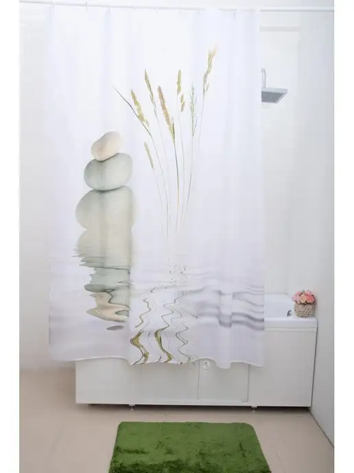 PRIMANOVA Штора для ванной Nice 180х200 см, с утяжелителем, 180x200 см