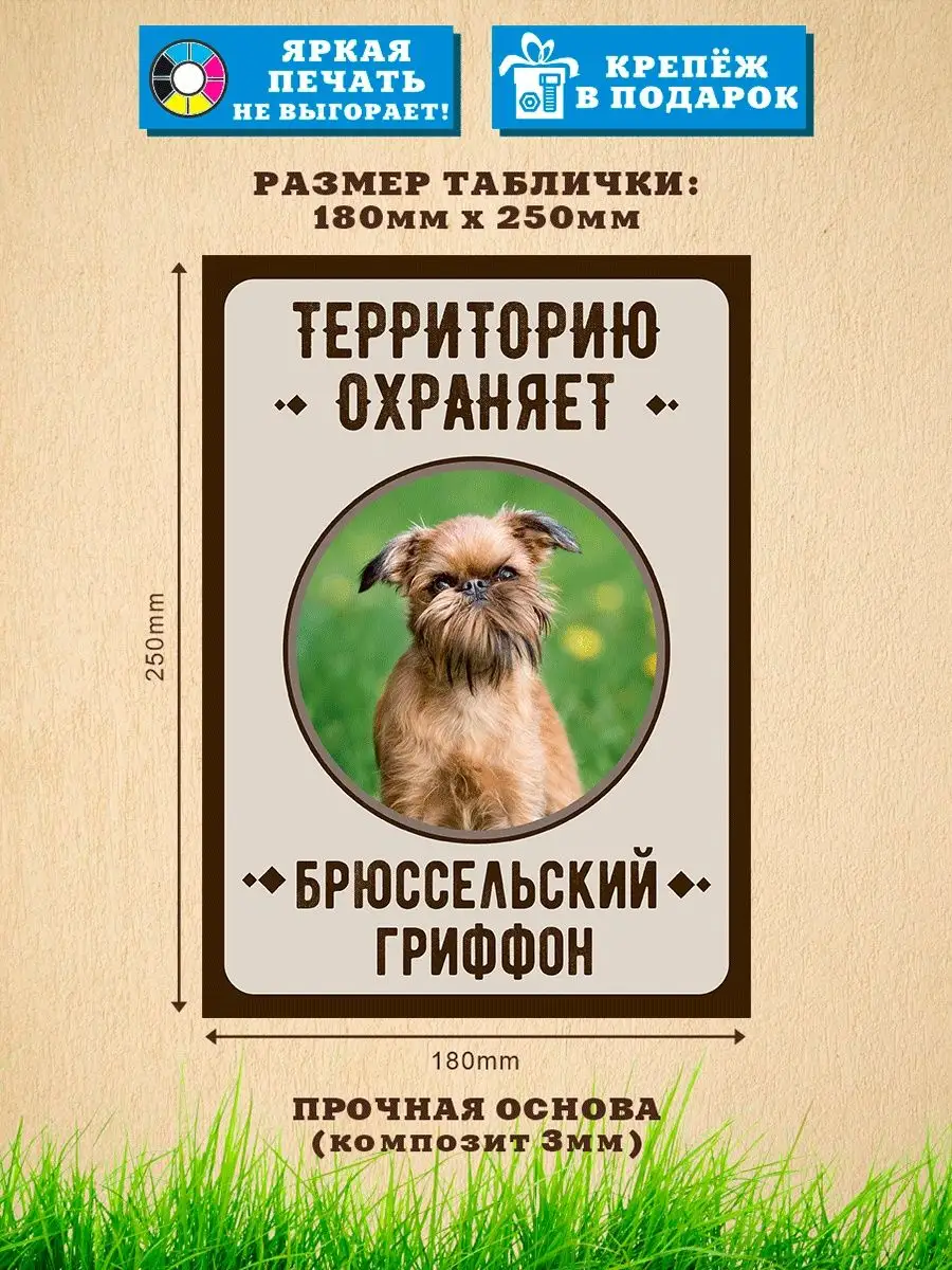 Табличка, Брюссельский гриффон Злая собака 99599259 купить за 429 ₽ в  интернет-магазине Wildberries