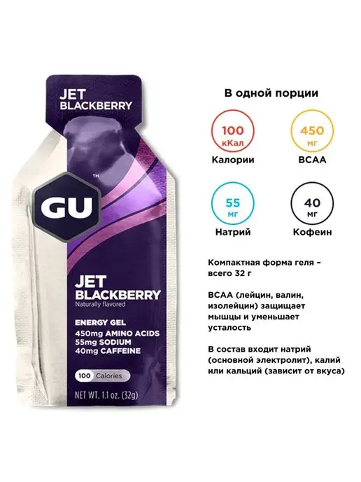 GU Energy Labs Энергетический гель GU Original ягодный банан, 3 шт, фото 2