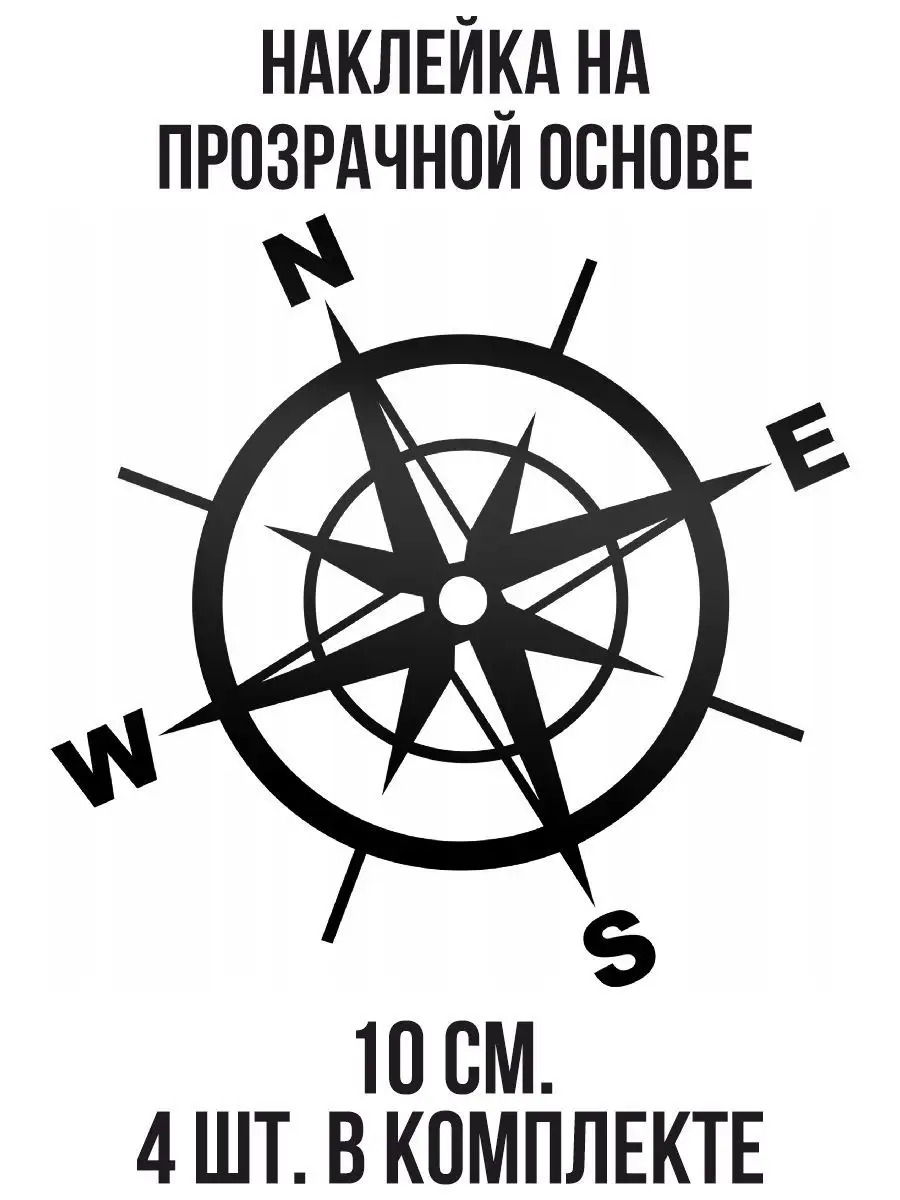 Наклейка Компас роза ветров север юг запад восток NEW Наклейки за Копейки  99780365 купить за 320 ? в интернет-магазине Wildberries