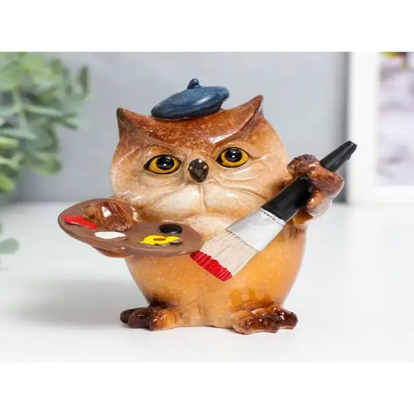 Фигурка «Филин — Художник» 10х8х8,5 см