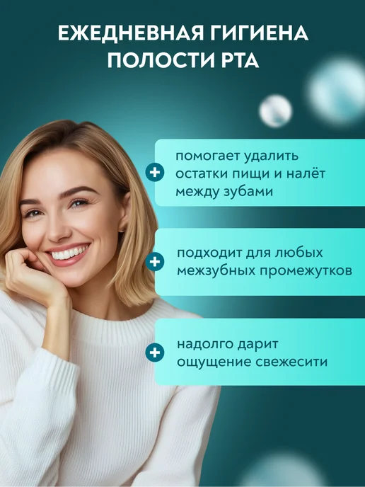 PRESIDENT Зубная нить флосс с хлоргексидином антибактериальная 50 м, 50 м, фото 2