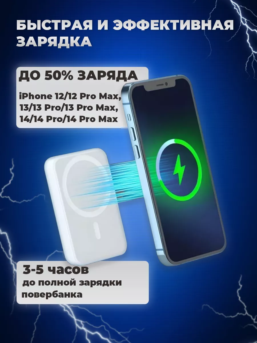 magsafe чехол на iphone 12 Pro Max + повербанк AShop78 99836830 купить за  862 ₽ в интернет-магазине Wildberries