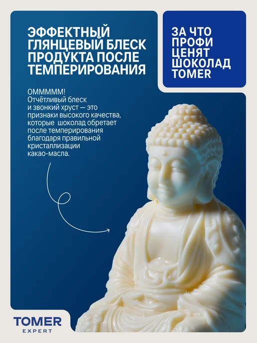 Tomer Expert Белый шоколад кондитерский 32,5% 1 кг в каллетах, 400 г, фото 5