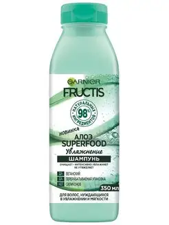 Fructis шампунь Superfood Алоэ, 350мл Garnier Fructis 99886795 купить за 373 ₽ в интернет-магазине Wildberries