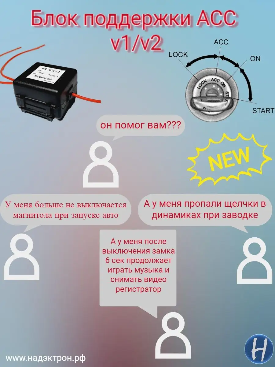 для авто блок поддержки ACC для автомагнитолы Надэктрон 99939155 купить за  512 ₽ в интернет-магазине Wildberries