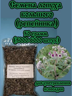 Семена лопуха семена лопуха, семена репейника 99951841 купить за 790 ₽ в интернет-магазине Wildberries