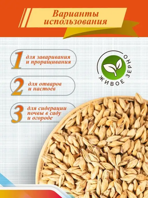 Чуваши Хлеб Ячмень для проращивания и отваров 3 кг, 3 кг, фото 2